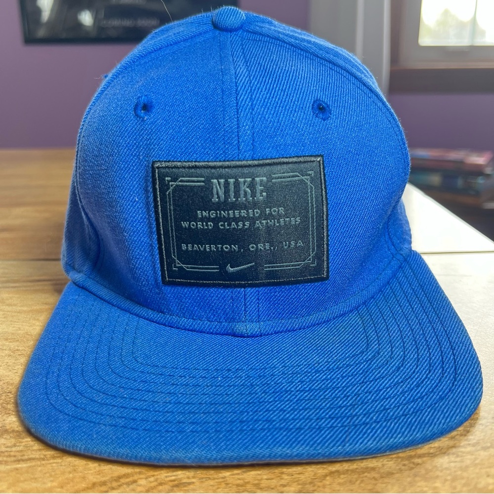 Nike: Engineered For World Class Athletes: Beaverton, Oregon - Blue Wool OS Hat - Picture 4 of 9